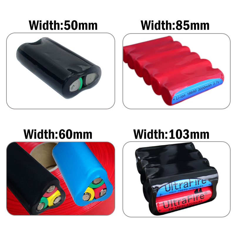 Shrink Sleeve Pvc - 18650 Batterij Krimpfolie PVC Krimpkous Breedte
