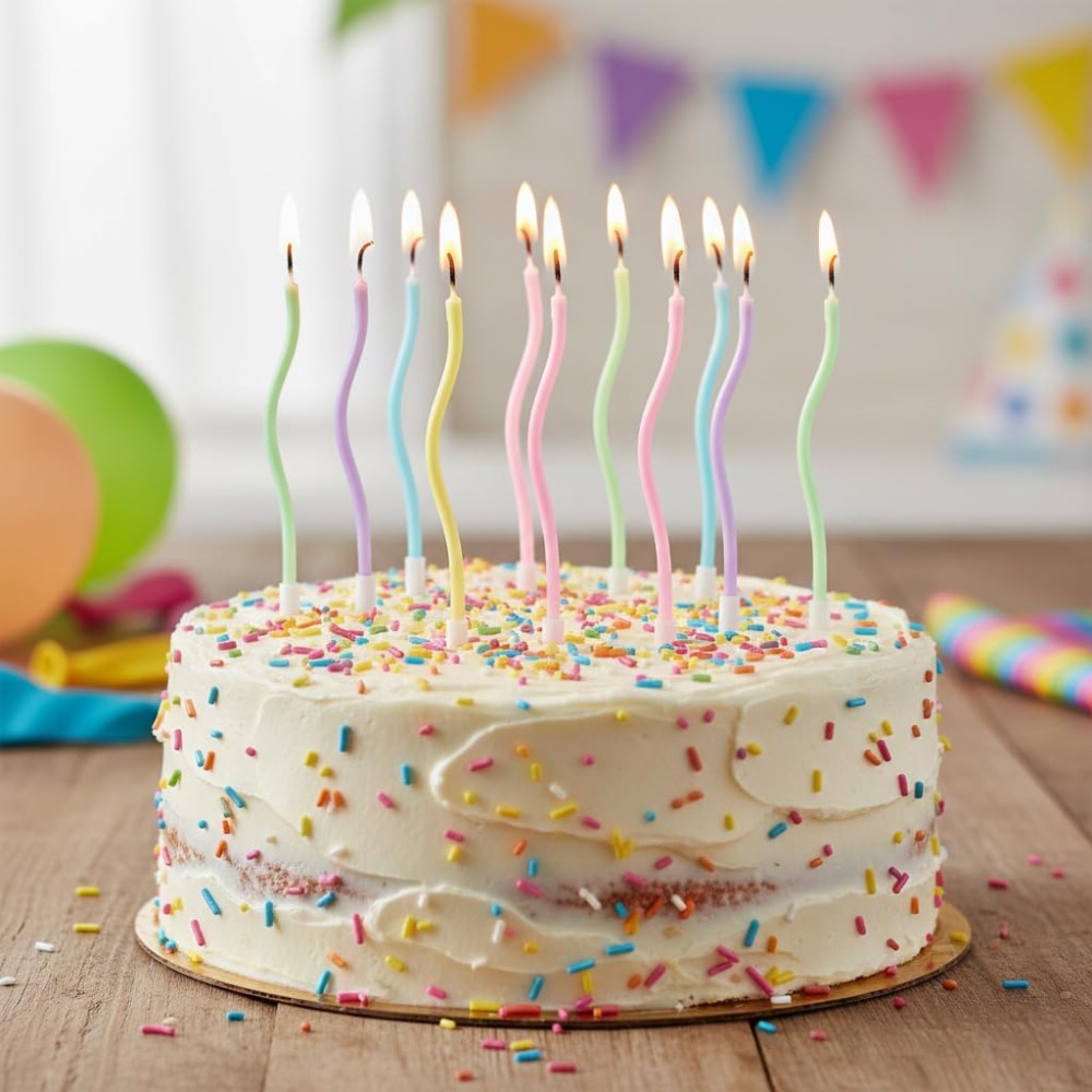 Regenboogspiraal verjaardagska - Candle Supply recensie en prijs