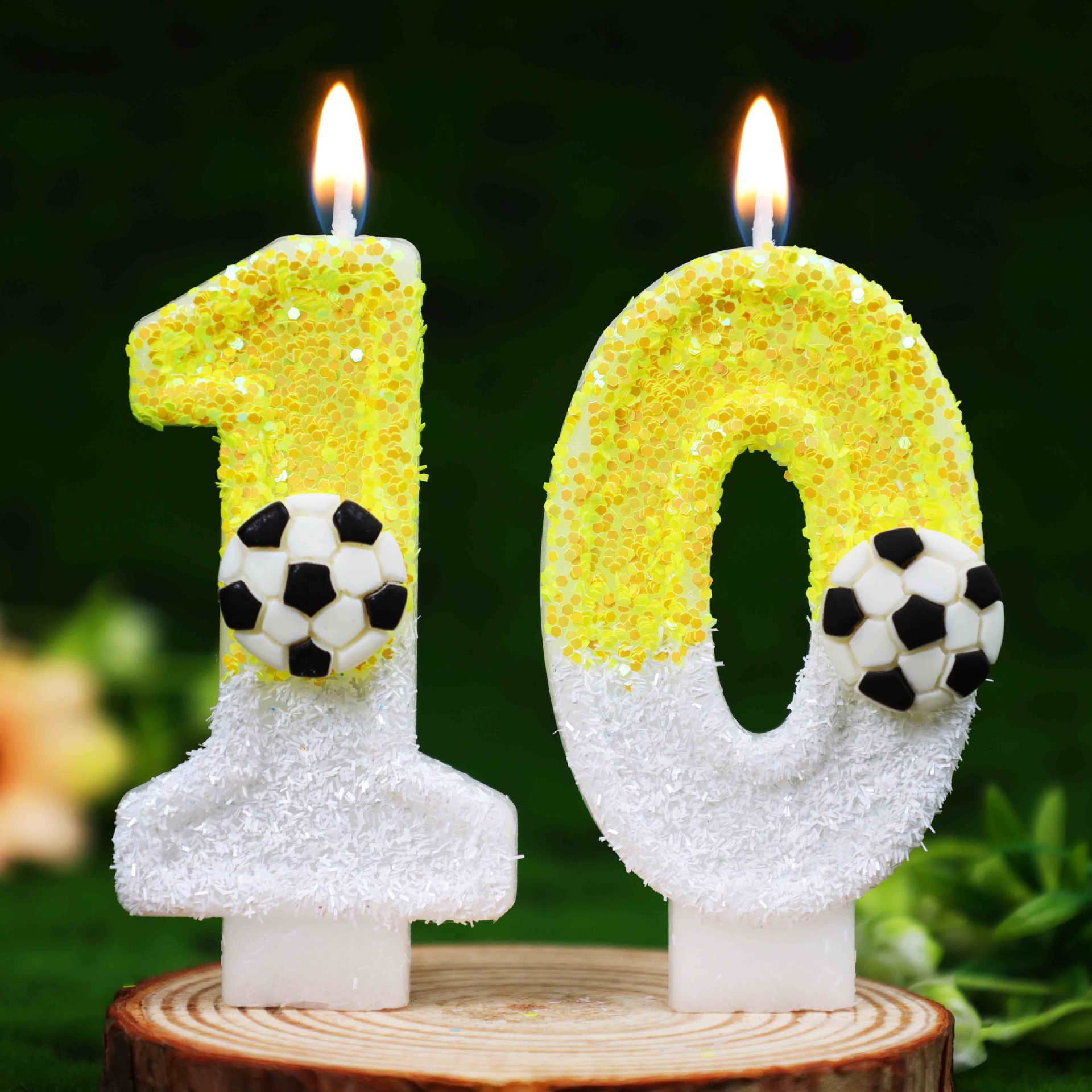 Geel-witte pailletten sport vo - Candle Supply recensie en prijs