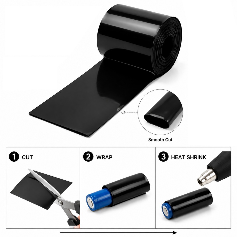 Zwarte PVC kabelkous voor 1865 - Shrink Sleeve Pvc recensie en prijs
