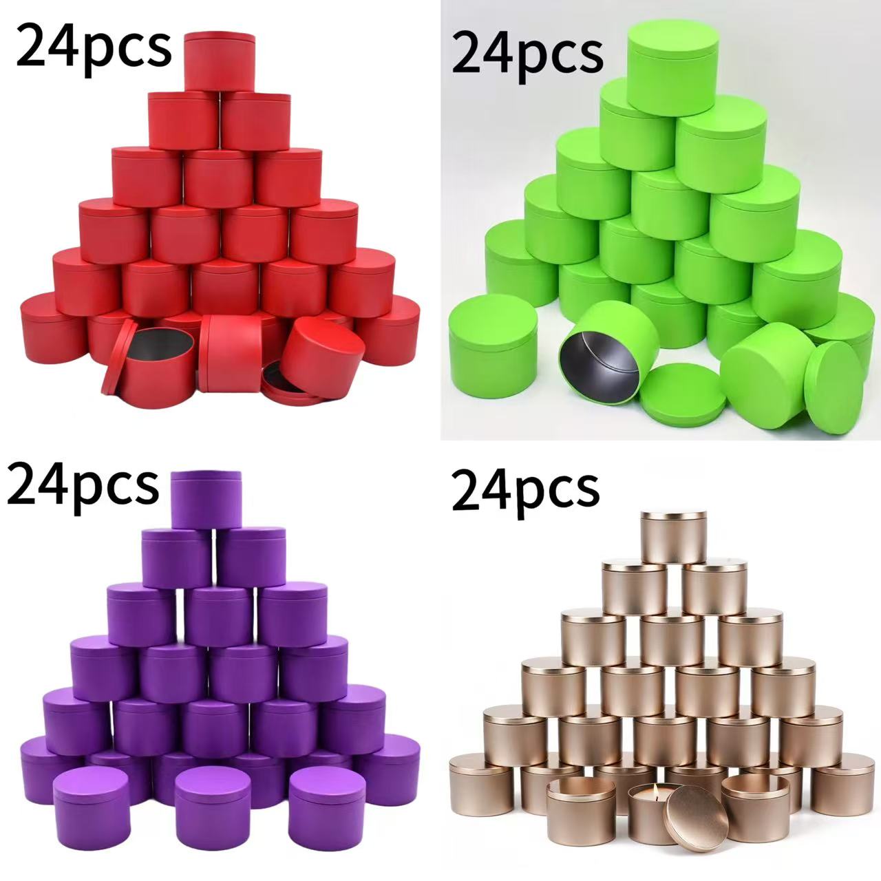 24-pack 8oz/4oz in 4 kleuren m - Metal Tin Lid 4Oz recensie en prijs